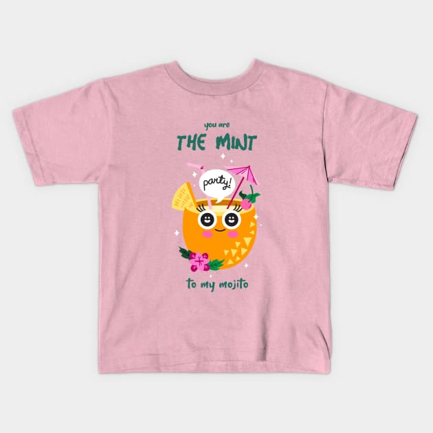 Happy and funny mojito lover Kids T-Shirt by Bisusri